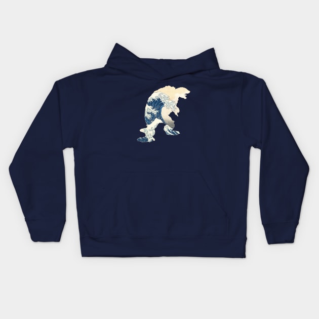 GAMERA - silo Tsunami Kids Hoodie by KERZILLA